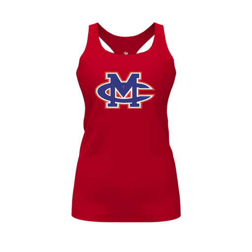 [FT0TRBRD-FYS-LOGO2] Decker Racerback Tank Top (Female Youth S, Red, Logo 2)