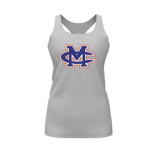 [CUS-DFW-RCBK-PER-GRY-FYS-LOGO2] Racerback Tank Top (Female Youth S, Gray, Logo 2)