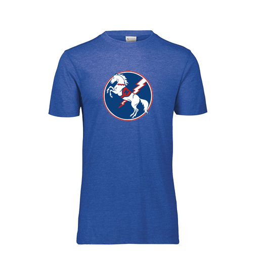 [FTSCUBRY-YS-LOGO3] Decker Youth Tri-Blend T-Shirt - Short Sleeve (Youth S, Royal, Logo 3)