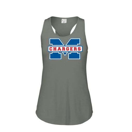 [FT0TUBGY-FAS-LOGO1] Ladies Tri Blend Tank Top (Female Adult S, Gray, Logo 1)