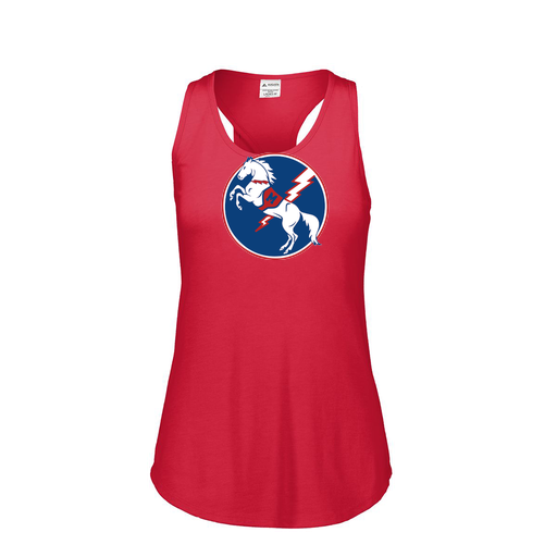[FT0TUBRD-FAS-LOGO3] Ladies Tri Blend Tank Top (Female Adult S, Red, Logo 3)