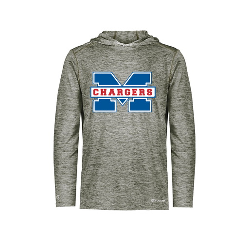 [FOLHCGGY-YS-LOGO1] Decker Youth Charge Hoodie (Youth S, Gray, Logo 1)