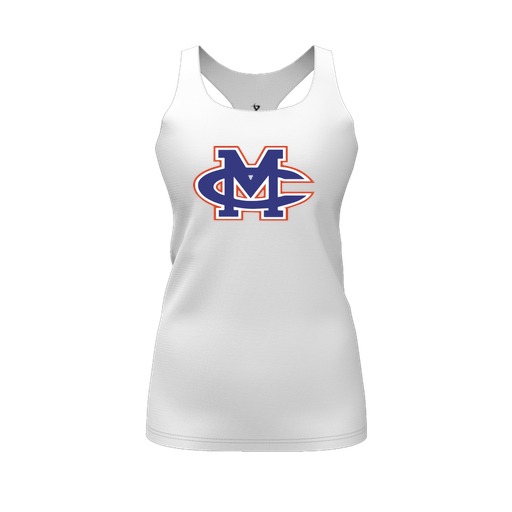 [CUS-DFW-RCBK-PER-WHT-FYS-LOGO2] Racerback Tank Top (Female Youth S, White, Logo 2)