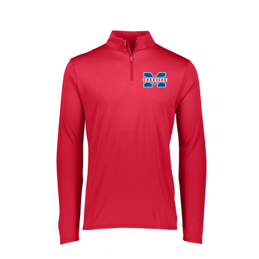 [FTLQFLRD-FAXS-LOGO1] Decker Women's Flex-Lite 1/4 Zip Shirt (Female Adult XS, Red, Logo 1)