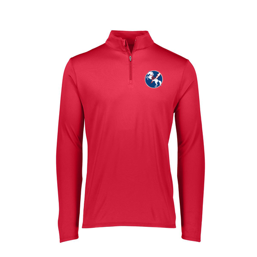[FTLQFLRD-FAXS-LOGO3] Decker Women's Flex-Lite 1/4 Zip Shirt (Female Adult XS, Red, Logo 3)
