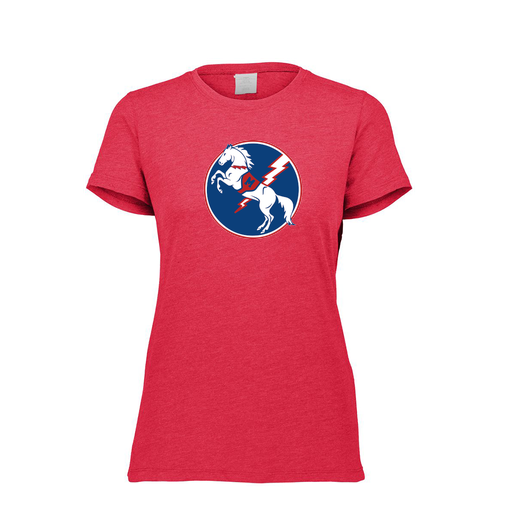 [FTSCUBRD-FAXS-LOGO3] Decker Women's Tri-Blend T-Shirt - Short Sleeve (Female Adult XS, Red, Logo 3)