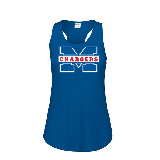 [3078.U55.S-LOGO1] Ladies Tri Blend Tank Top (Female Adult S, Royal, Logo 1)