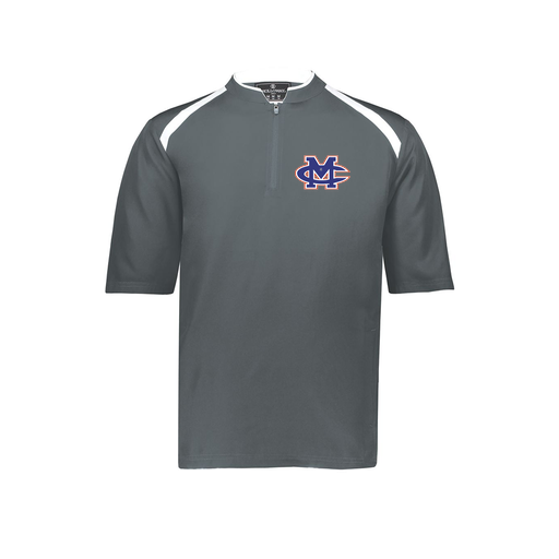 [229581-AS-GRY-LOGO2] Men's Dugout Short Sleeve Pullover (Adult S, Gray, Logo 2)