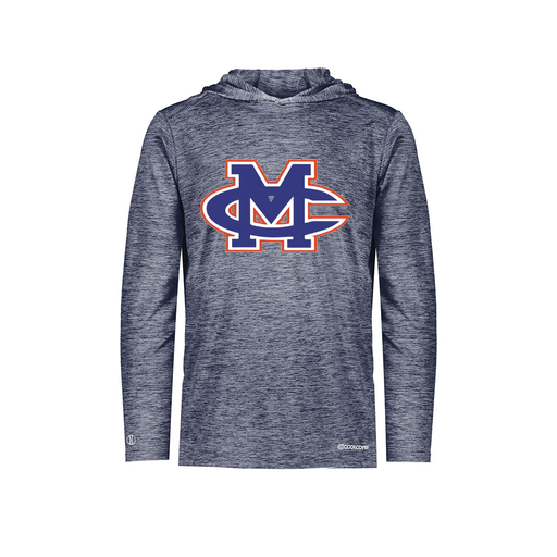 [FOLHCGNV-AS-LOGO2] Decker Men's Charge Hoodie (Adult S, Navy, Logo 2)