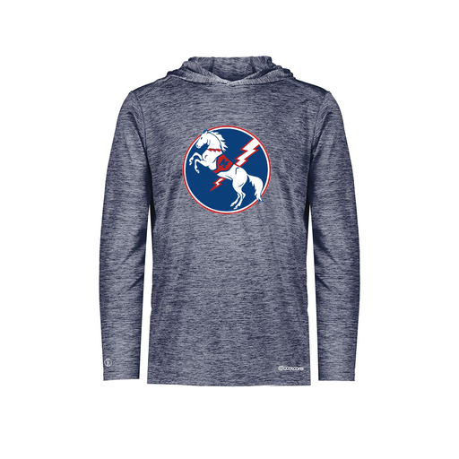 [FOLHCGNV-AS-LOGO3] Decker Men's Charge Hoodie (Adult S, Navy, Logo 3)