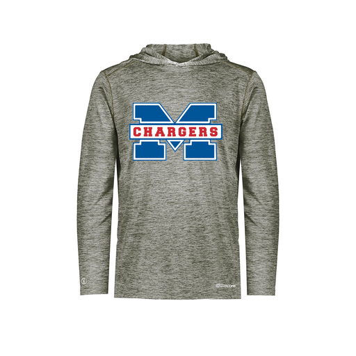 [FOLHCGGY-AS-LOGO1] Decker Men's Charge Hoodie (Adult S, Gray, Logo 1)