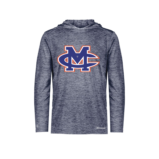 [FOLHCGNV-YS-LOGO2] Decker Youth Charge Hoodie (Youth S, Navy, Logo 2)