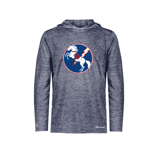 [FOLHCGNV-YS-LOGO3] Decker Youth Charge Hoodie (Youth S, Navy, Logo 3)