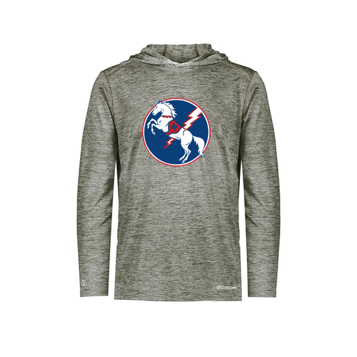 [FOLHCGGY-YS-LOGO3] Decker Youth Charge Hoodie (Youth S, Gray, Logo 3)