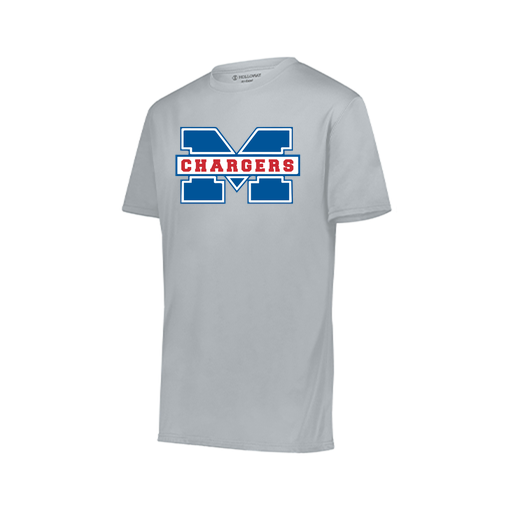 [222818.099.S-LOGO1] Men's Movement Dri Fit Shirt (Adult S, Silver, Logo 1)