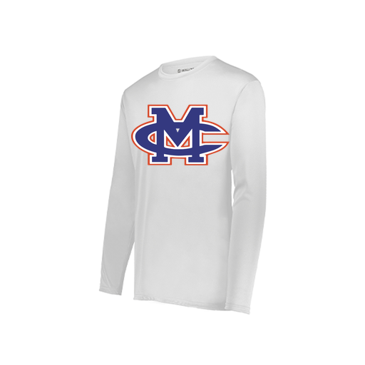 [222822.005.XS-LOGO2] Men's LS Smooth Sport Shirt (Adult XS, White, Logo 2)