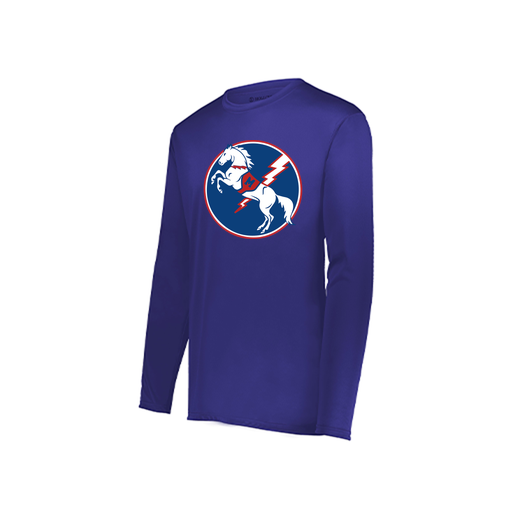 [222822.747.XS-LOGO3] Men's LS Smooth Sport Shirt (Adult XS, Purple, Logo 3)