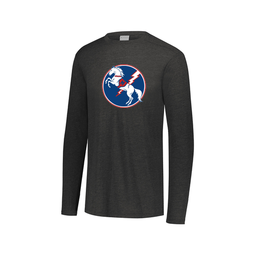 [FTLCUBBK-AXS-LOGO3] Decker Men's Tri-Blend T-Shirt - Long Sleeve (Adult XS, Black, Logo 3)