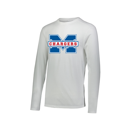 [FTLCUBWH-AXS-LOGO1] Decker Men's Tri-Blend T-Shirt - Long Sleeve (Adult XS, White, Logo 1)