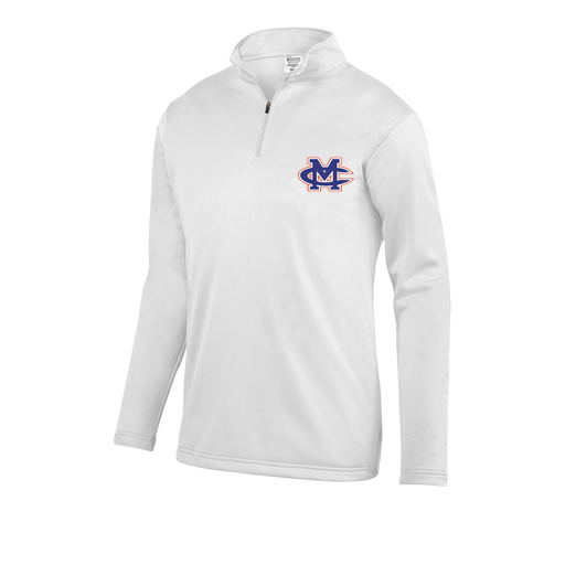 [DFW-FFQZ-WHT-AS-LOGO2] Men's FlexFleece 1/4 Zip (Adult S, White, Logo 2)