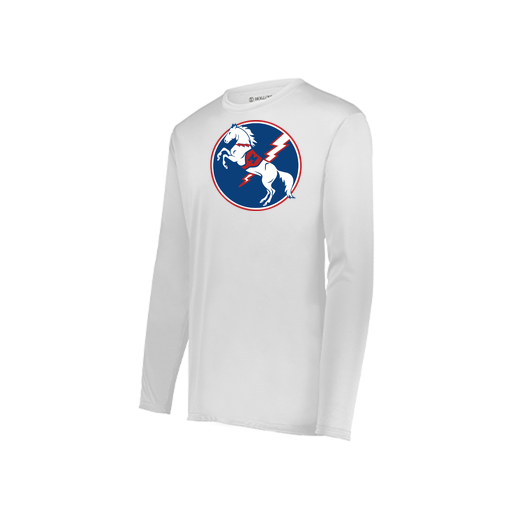 [222823.005.S-LOGO3] Youth LS Smooth Sport Shirt (Youth S, White, Logo 3)