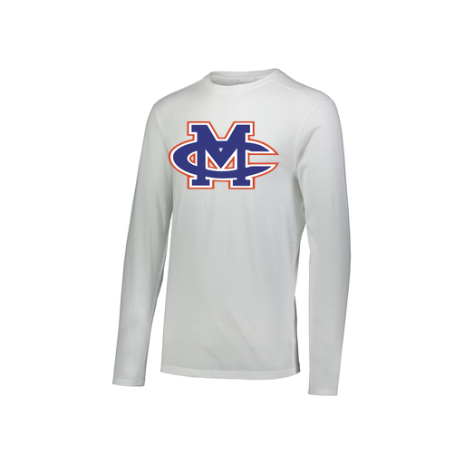 [3076.005.S-LOGO2] Youth LS Ultra-blend T-Shirt (Youth S, White, Logo 2)