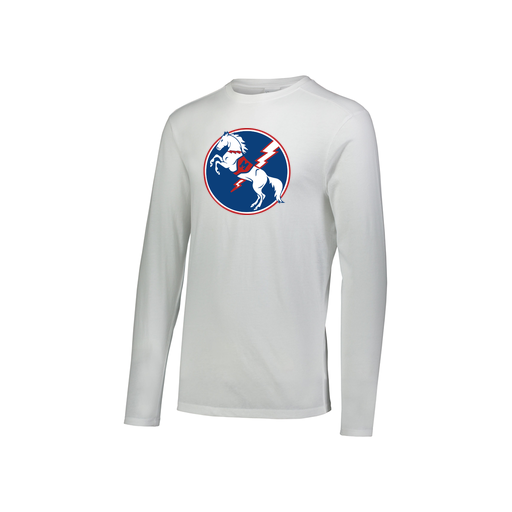 [3076.005.S-LOGO3] Youth LS Ultra-blend T-Shirt (Youth S, White, Logo 3)