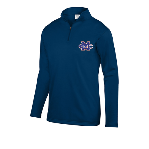 [FOLQFFNV-YS-LOGO2] Decker Youth FlexFleece 1/4 Zip (Youth S, Navy, Logo 2)