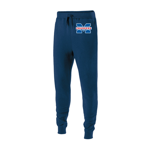 [229648.065.S-LOGO1] Youth 60/40 Fleece Jogger (Youth S, Navy, Logo 1)