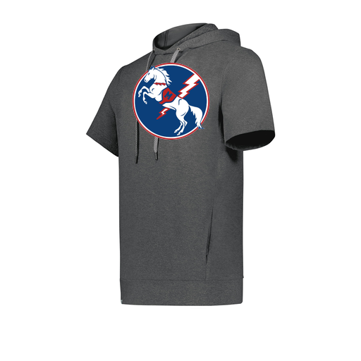 [222605-GRY-YS-LOGO3] YOUTH VENTURA SOFT KNIT SHORT SLEEVE HOODIE (Youth S, Gray, Logo 3)