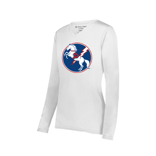 [222824.005.S-LOGO3] Ladies LS Smooth Sport Shirt (Female Adult S, White, Logo 3)