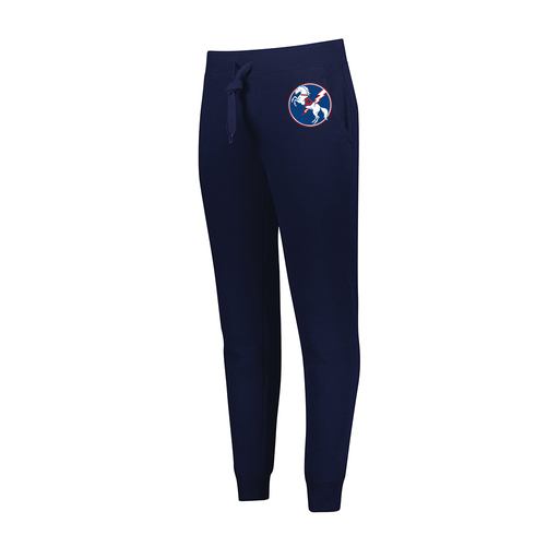 [229748.065.XS-LOGO3] Ladies 60/40 Fleece Jogger (Female Adult XS, Navy, Logo 3)